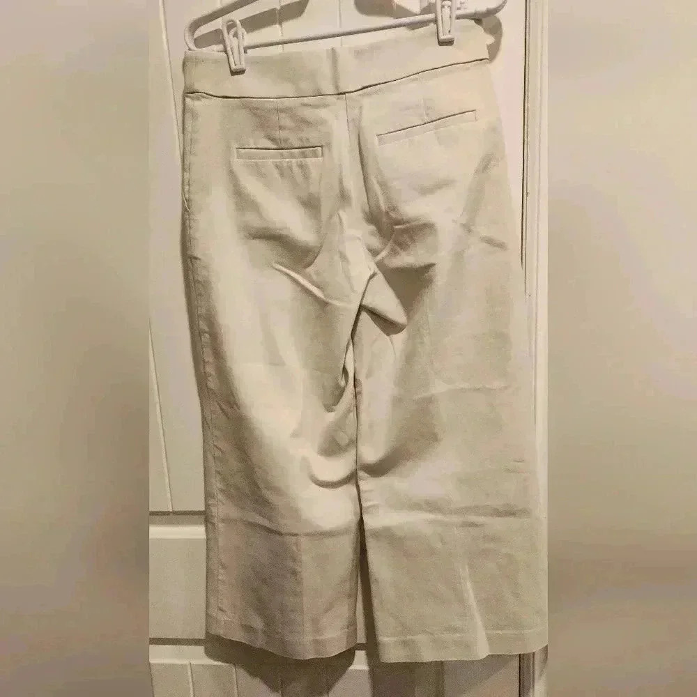 Loft cream cropped wide leg capris - Picture 4 of 5